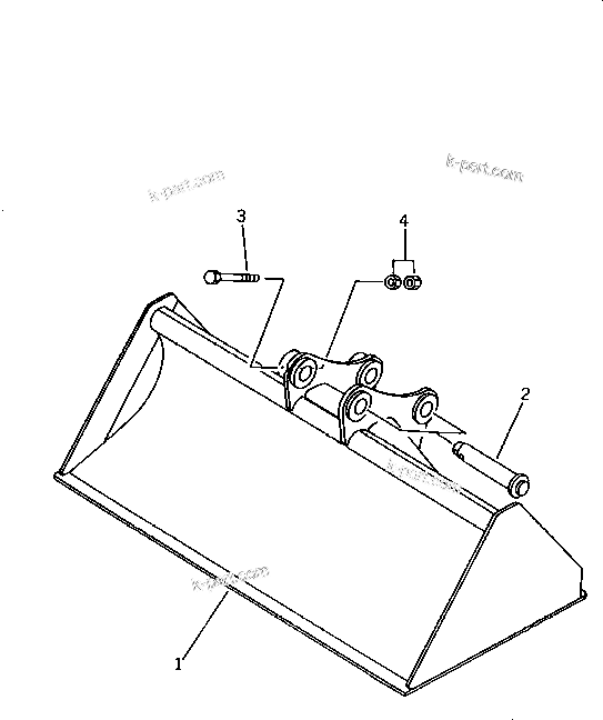 Komatsu parts book diagram for PC60-6S S/N 28001-UP: SLOPE FINISHING BUCKET
