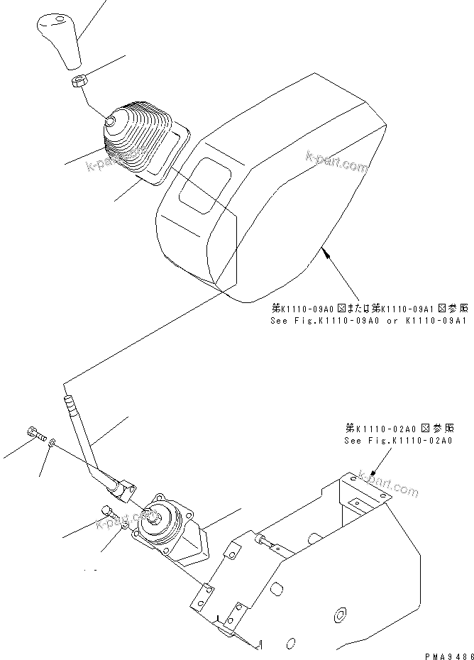 Komatsu parts book diagram for PC60-7E S/N 45001-UP: FLOOR FRAME (LEVER L.H.) (FOR ONE-TOUCH DECEL)