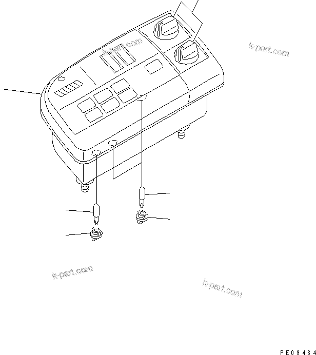 Komatsu parts book diagram for PC60-7E S/N 45001-UP: FLOOR FRAME (MONITOR)