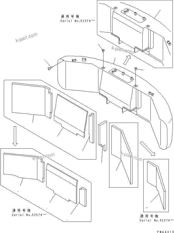 Komatsu parts book diagram for PC60-7E S/N 45001-UP: COUNTER WEIGHT(#45001-58000)
