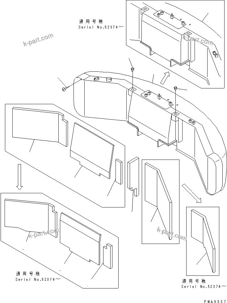 Komatsu parts book diagram for PC60-7E S/N 45001-UP: COUNTER WEIGHT (TELESCOPIC ARM)(#45001-58000)