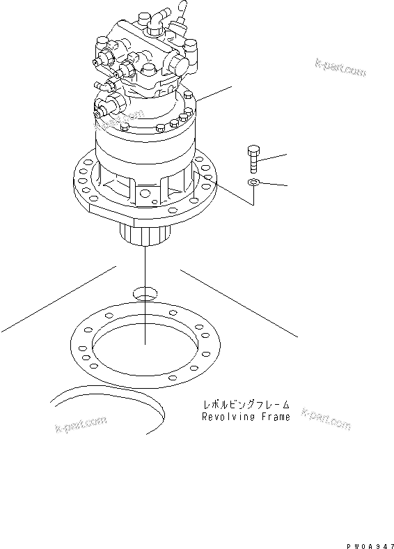 Komatsu parts book diagram for PC60-7E S/N 45001-UP: SWING MACHINERY(#45001-59570)