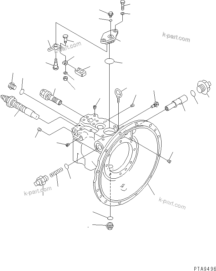 Komatsu parts book diagram for PC60-7E S/N 45001-UP: MAIN PUMP (2/5)(#45001-52373)