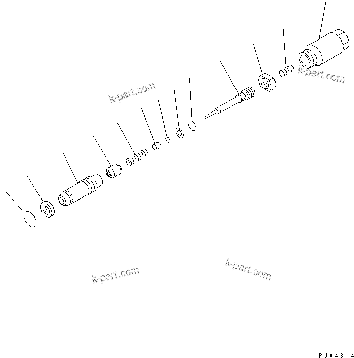 Komatsu parts book diagram for PC60-7E S/N 45001-UP: SAFETY VALVE (FOR TELESCOPIC ARM)