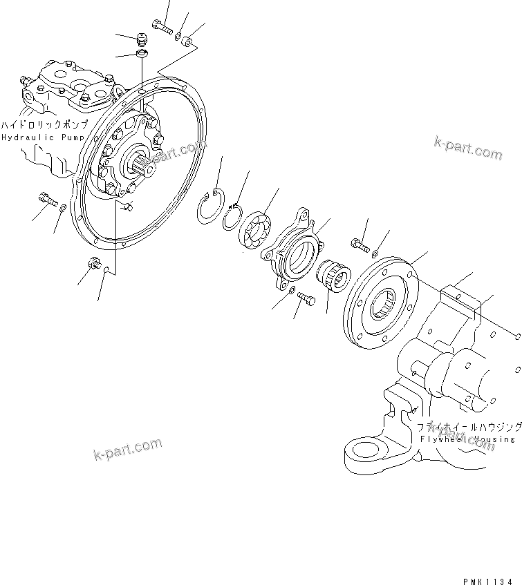 Komatsu parts book diagram for PC60-7 S/N 45001-UP: DUMPER(#52374-)