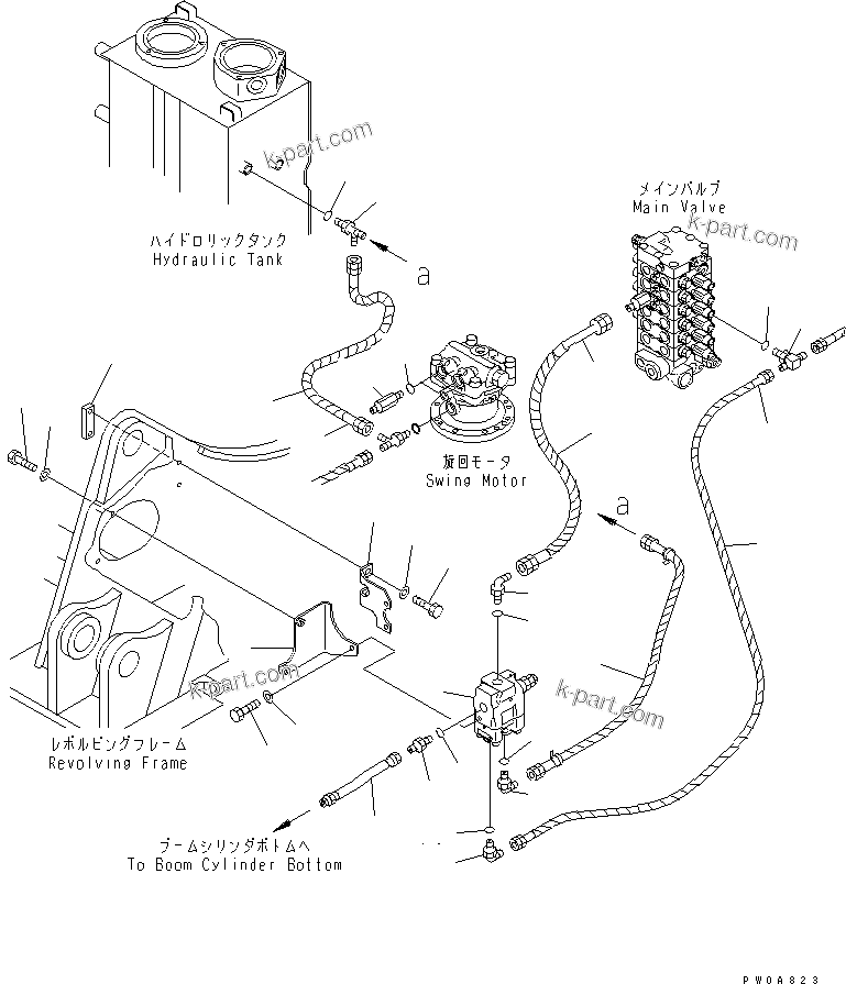 Komatsu parts book diagram for PC60-7 S/N 45001-UP: BOOM LOCK VALVE(#58001-)