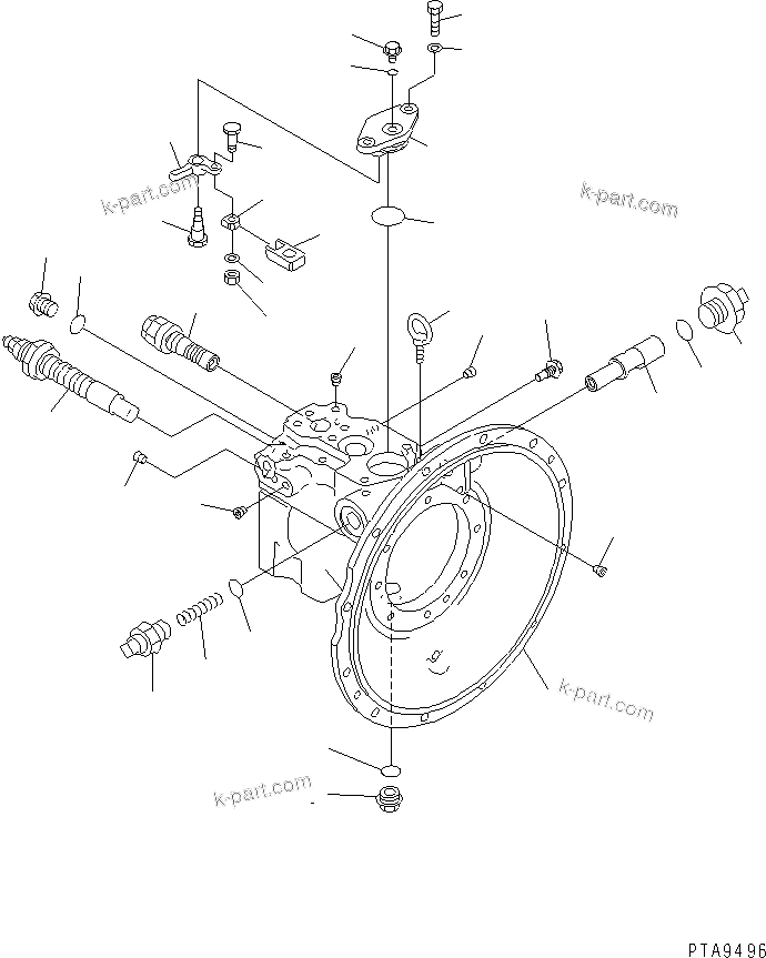Komatsu parts book diagram for PC60-7 S/N 45001-UP: MAIN PUMP (2/5)(#45001-52373)