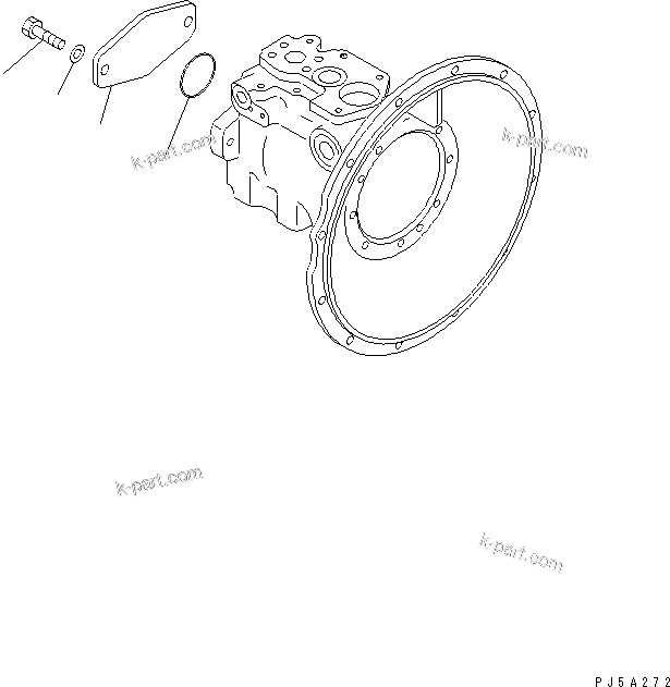 Komatsu parts book diagram for PC60-7 S/N 45001-UP: MAIN PUMP (6/6)(#52374-58000)