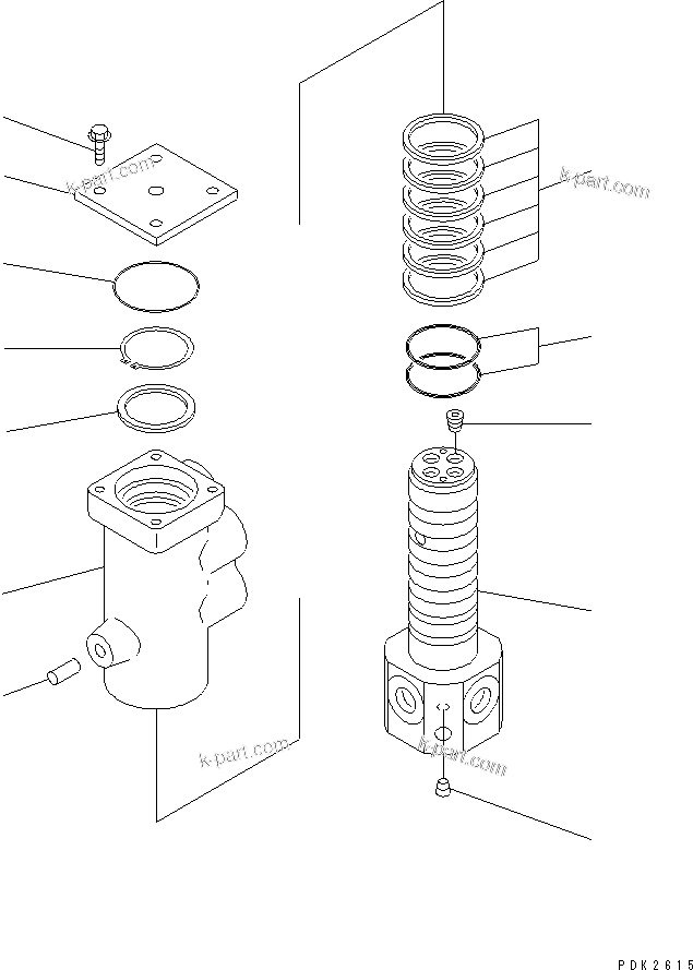 Komatsu parts book diagram for PC60-7 S/N 45001-UP: SWIVEL JOINT (INNER PARTS)(#52374-54589)
