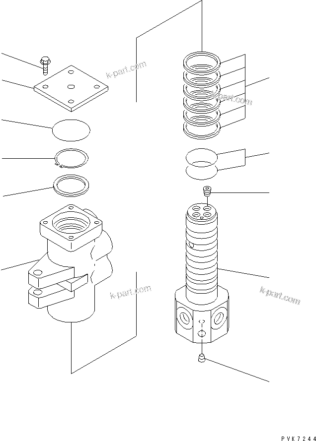 Komatsu parts book diagram for PC60-7 S/N 45001-UP: SWIVEL JOINT (INNER PARTS)(#55947-)