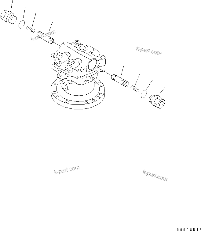 Komatsu parts book diagram for PC60-7 S/N 45001-UP: SWING MOTOR (2/2)(#45001-59570)
