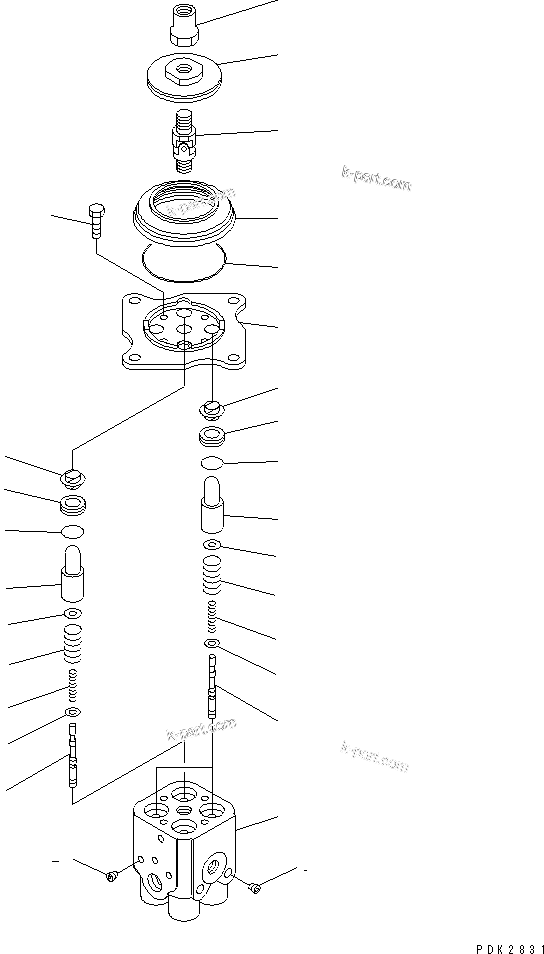 Komatsu parts book diagram for PC60-7 S/N 45001-UP: PPC VALVE (FOR WORK EQUIPMENT)
