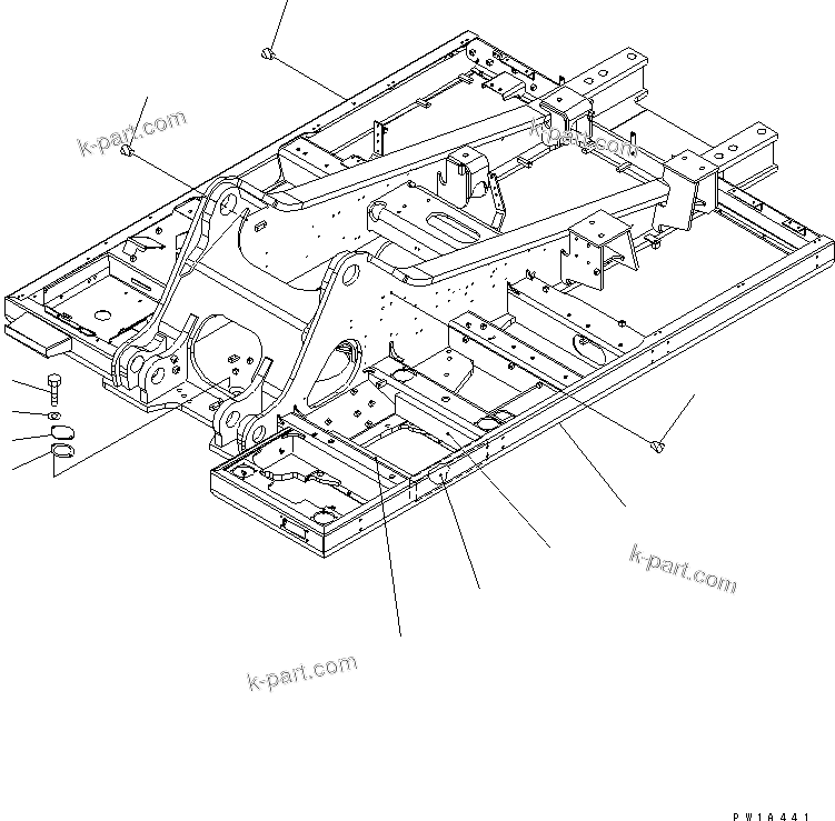 Komatsu parts book diagram for PC600-6A-KJ S/N 10001-UP: REVOLVING FRAME (2 ACTUATOR)(#11001-)