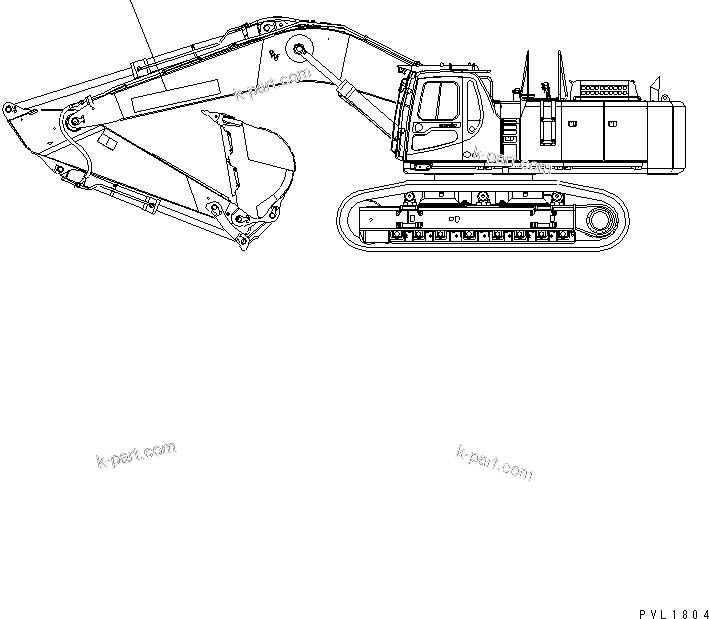 Komatsu parts book diagram for PC600-6A-KJ S/N 10001-UP: BOOM MARK PLATE