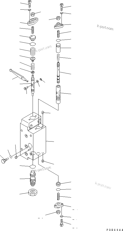 Komatsu parts book diagram for PC600-6A-KJ S/N 10001-UP: MAIN PUMP (7/14) (NO.1 PUMP)