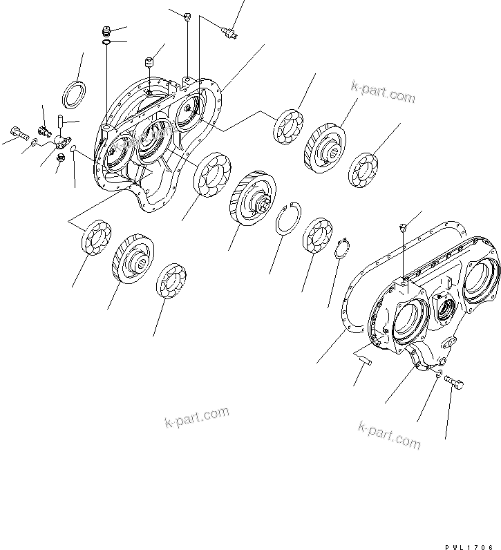 Komatsu parts book diagram for PC650-6A S/N 30001-UP: POWER TAKE OFF (POWER TAKE OFF ASS'Y)