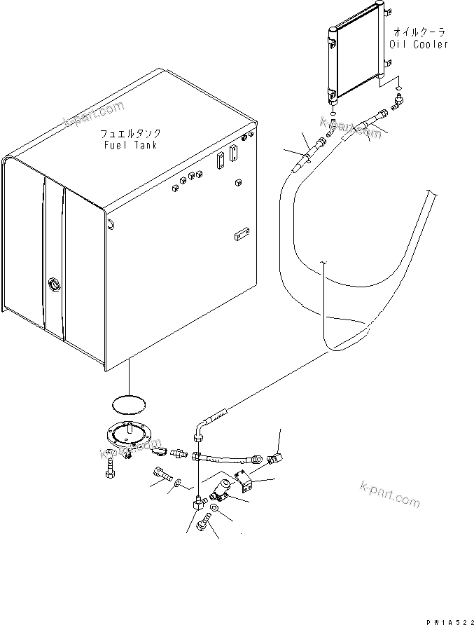 Komatsu parts book diagram for PC650-6A S/N 30001-UP: FUEL LINE (2/2)(#31001-)