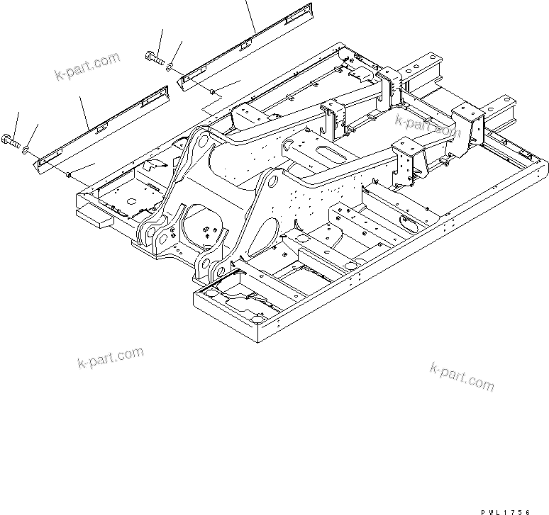 Komatsu parts book diagram for PC650-6A S/N 30001-UP: REVOLVING FRAME BUMPER(#30001-31010)