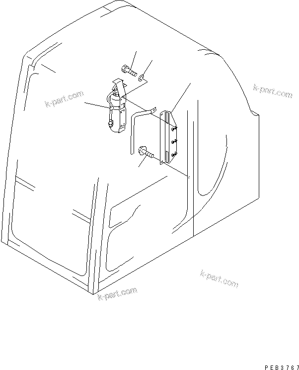 Komatsu parts book diagram for PC650-6A S/N 30001-UP: FIER EXTINGUISHER (JAPANESE)