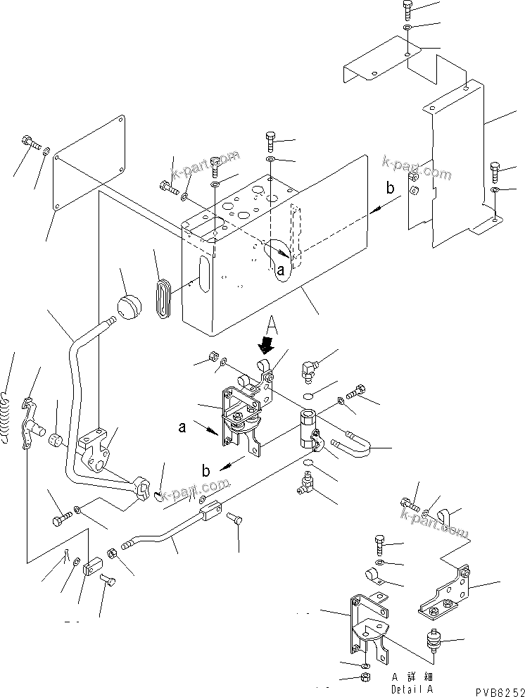 Komatsu parts book diagram for PC650-6A S/N 30001-UP: FLOOR FRAME (LEFT STAND) (STAND AND REAR COVER)