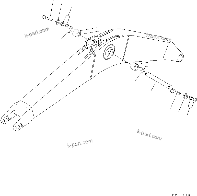 Komatsu parts book diagram for PC650-6A S/N 30001-UP: BOOM CYLINDER HEAD PIN