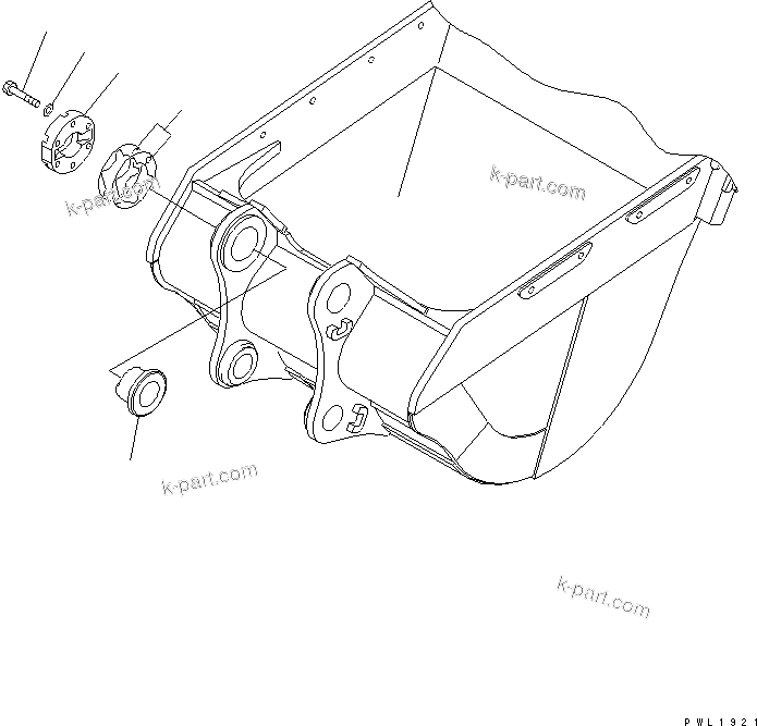 Komatsu parts book diagram for PC650-6A S/N 30001-UP: BUCKET LESS PARTS