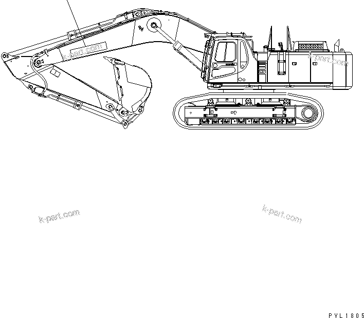 Komatsu parts book diagram for PC650-6A S/N 30001-UP: BOOM MARK PLATE (FOR JAPANESE)