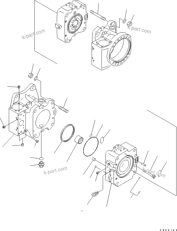 Komatsu parts book diagram for PC650-6A S/N 30001-UP: MAIN PUMP (1/14) (NO.1 PUMP)