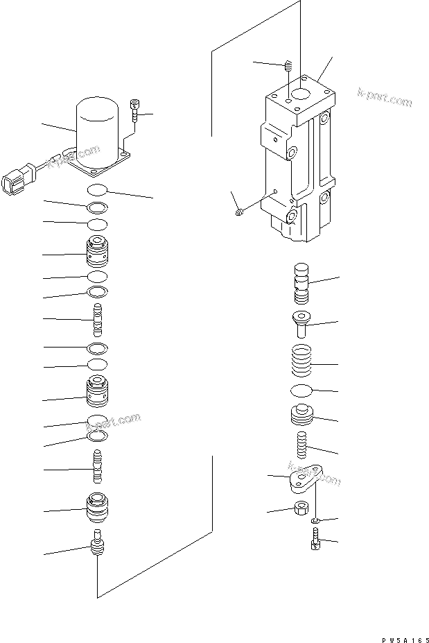 Komatsu parts book diagram for PC650-6A S/N 30001-UP: MAIN PUMP (12/14) (NO.1 PUMP)