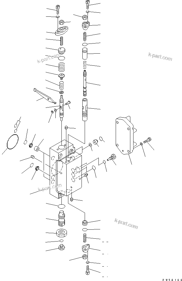 Komatsu parts book diagram for PC650-6A S/N 30001-UP: MAIN PUMP (7/9) (NO.2 PUMP)