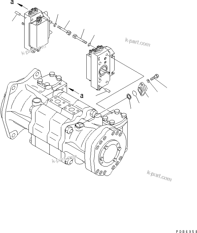 Komatsu parts book diagram for PC650-6A S/N 30001-UP: MAIN PUMP (9/9) (NO.2 PUMP)