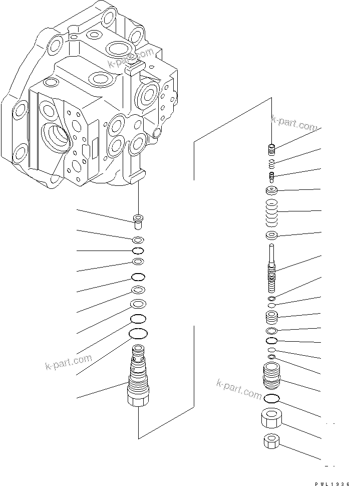 Komatsu parts book diagram for PC650-6A S/N 30001-UP: TRAVEL MOTOR (3/3)