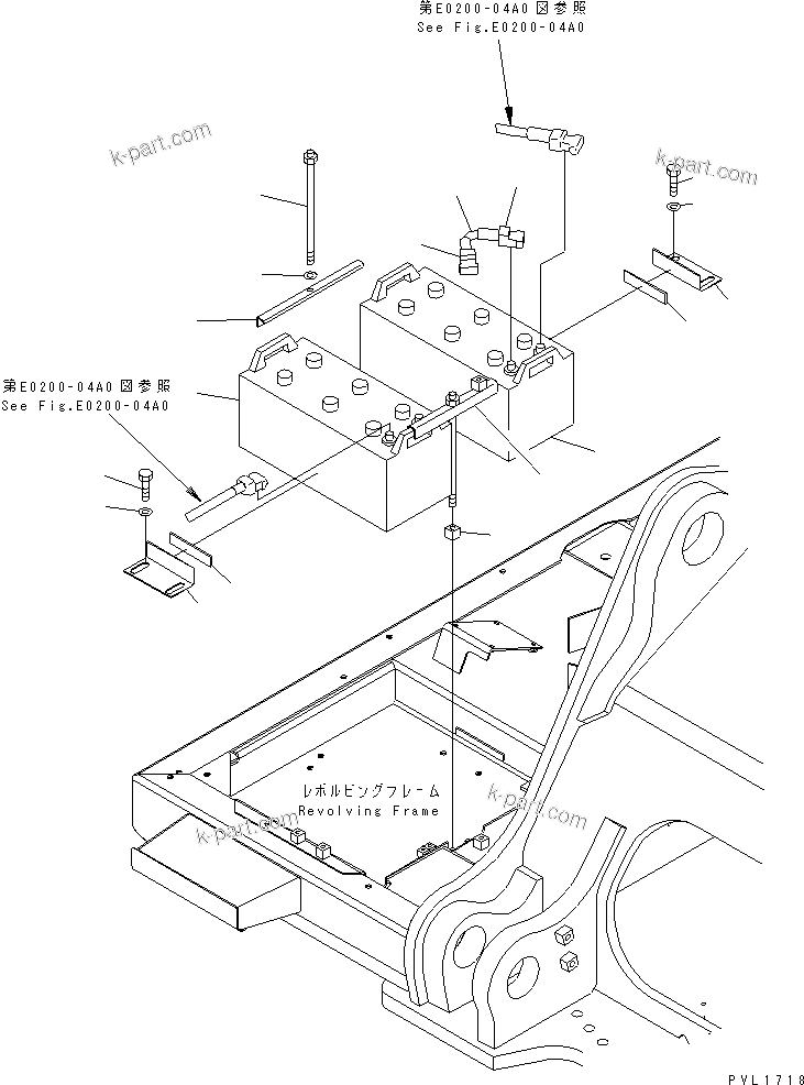 Komatsu parts book diagram for PC650-6 S/N 30001-UP: BATTERY (WET) (NX300)(#30001-30999)