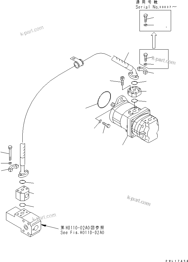 Komatsu parts book diagram for PC650-6 S/N 30001-UP: GEAR PUMP (BY-PASS)(#30001-30999)