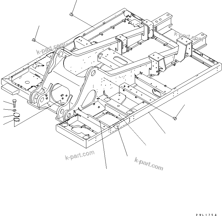 Komatsu parts book diagram for PC650-6 S/N 30001-UP: REVOLVING FRAME(#30001-30034)