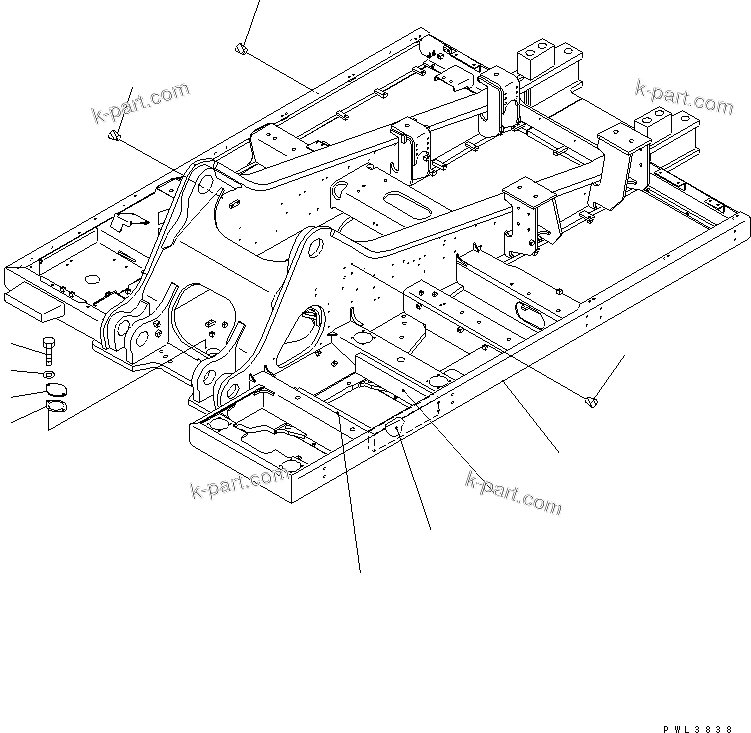Komatsu parts book diagram for PC650-6 S/N 30001-UP: REVOLVING FRAME (1 ACTUATOR)(#30001-30034)
