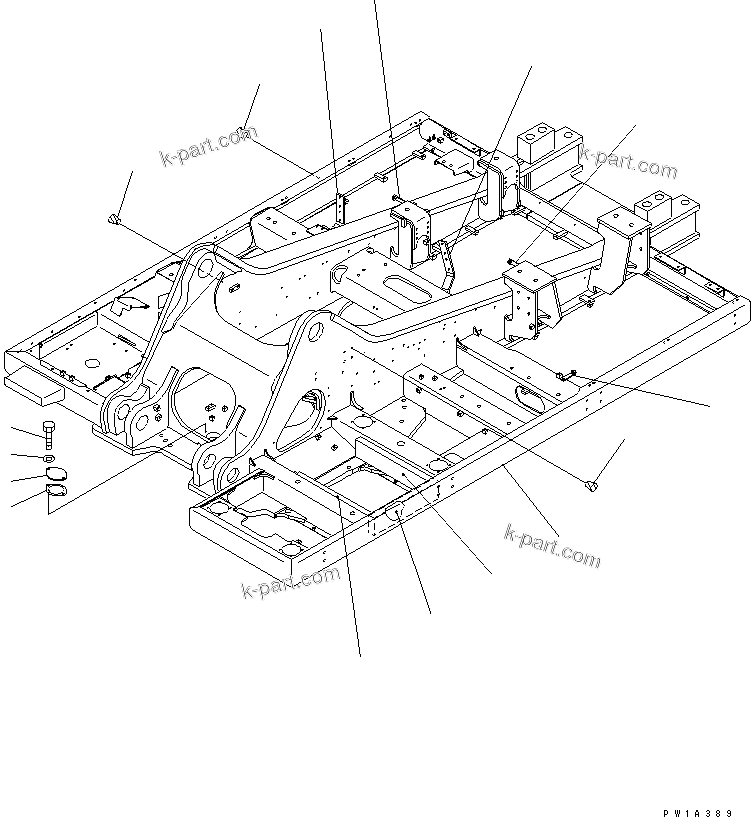 Komatsu parts book diagram for PC650-6 S/N 30001-UP: REVOLVING FRAME (1 ACTUATOR)(#30035-)