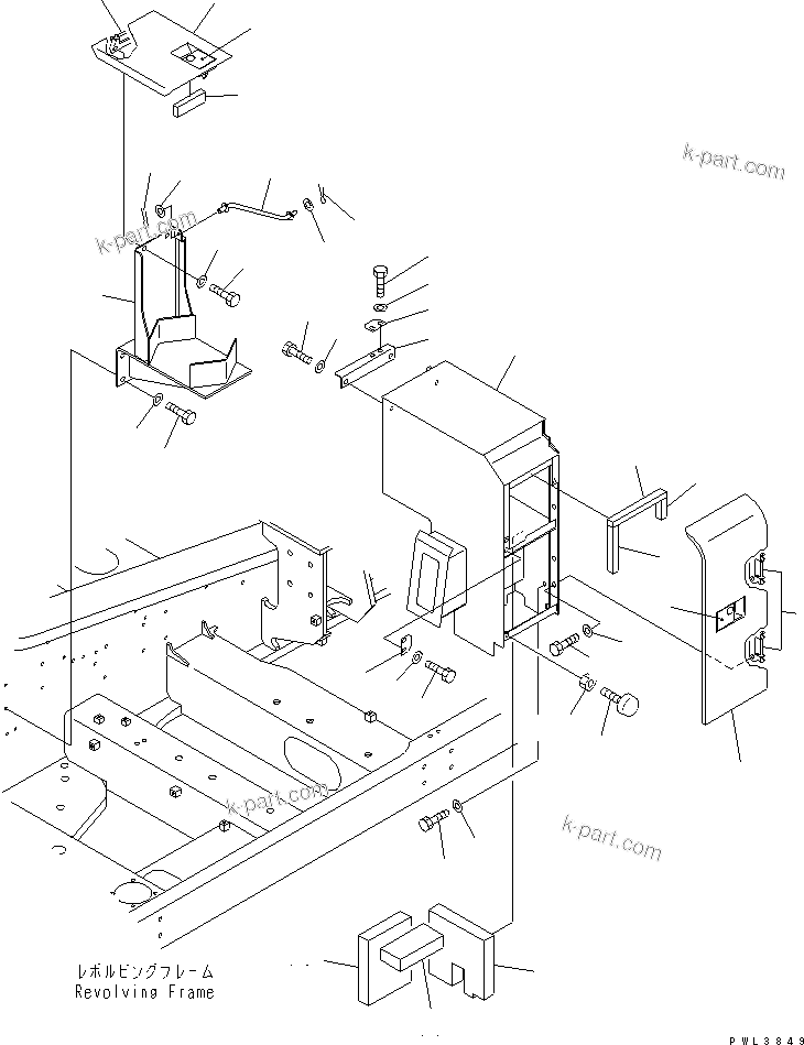 Komatsu parts book diagram for PC650-6 S/N 30001-UP: PARTITION (MACHINE CAB) (DOOR)(#30001-30013)