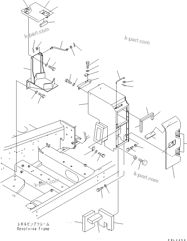 Komatsu parts book diagram for PC650-6 S/N 30001-UP: PARTITION (MACHINE CAB) (DOOR)(#30014-30999)