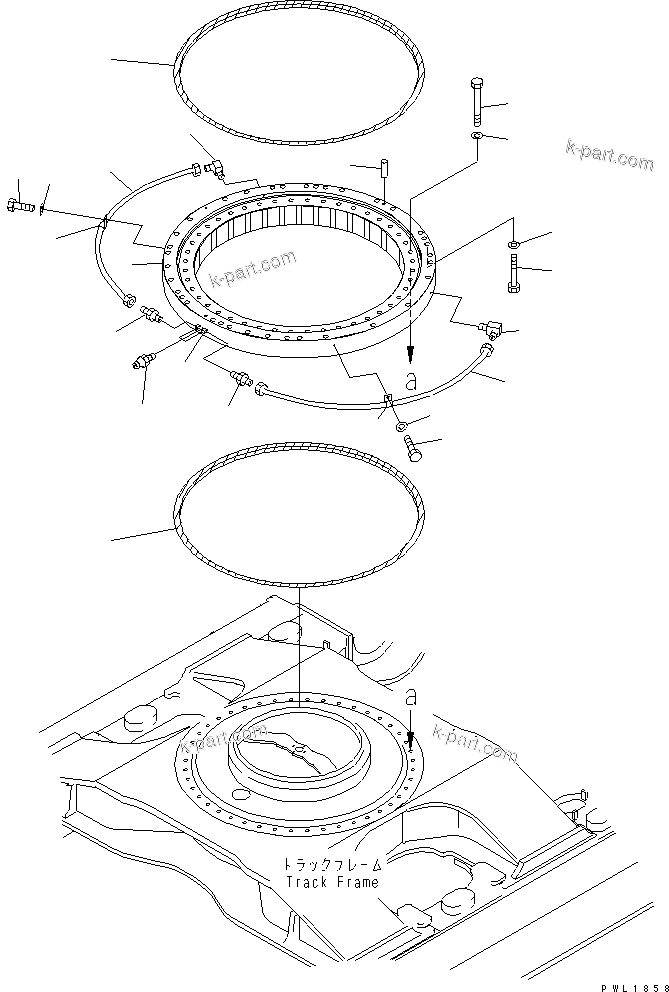 Komatsu parts book diagram for PC650-6 S/N 30001-UP: SWING CIRCLE