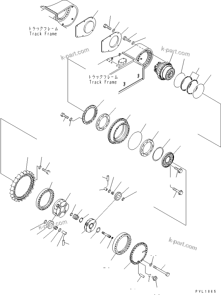Komatsu parts book diagram for PC650-6 S/N 30001-UP: FINAL DRIVE(#30001-30016)