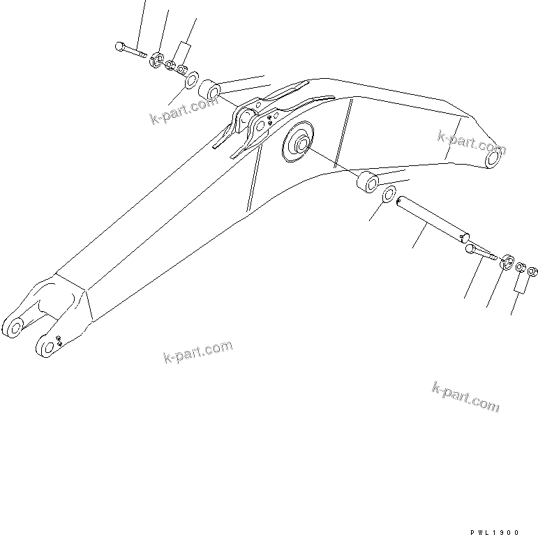 Komatsu parts book diagram for PC650-6 S/N 30001-UP: BOOM CYLINDER HEAD PIN