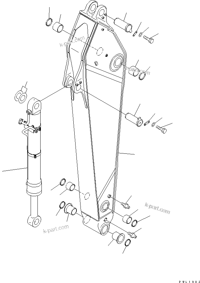 Komatsu parts book diagram for PC650-6 S/N 30001-UP: ARM (3.5M) (HEAVY DUTY) (ARM AND BUCKET CYLINDER)
