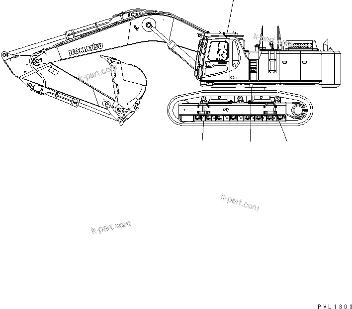 Komatsu parts book diagram for PC650-6 S/N 30001-UP: HANDLING MARK PLATE (JAPANESE)