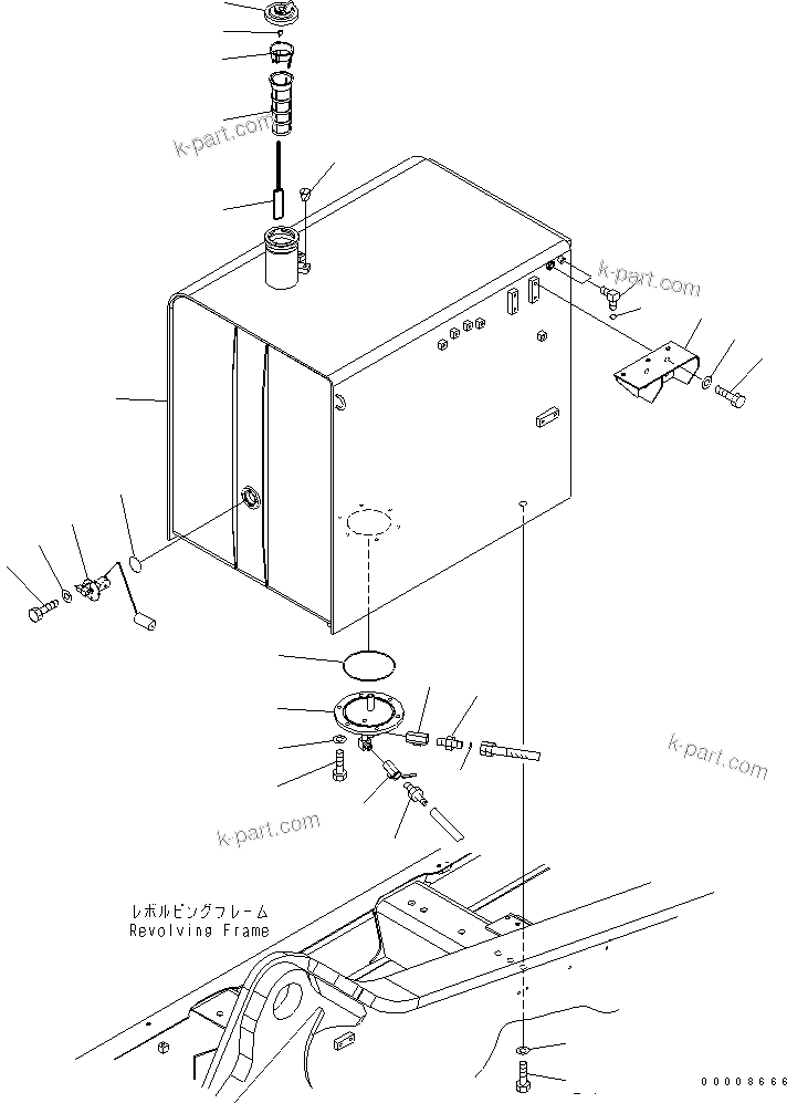 Komatsu parts book diagram for PC650LC-7-M1 S/N 40001-UP: FUEL TANK