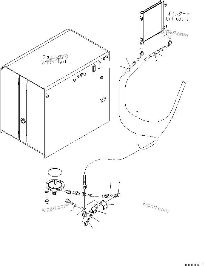 Komatsu parts book diagram for PC650LC-7-M1 S/N 40001-UP: FUEL LINE (2/2)