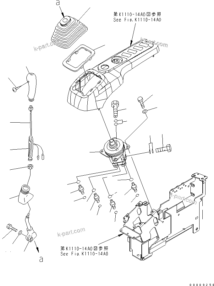 Komatsu parts book diagram for PC650LC-7-M1 S/N 40001-UP: FLOOR FRAME (LEVER AND VALVE) (R.H.)