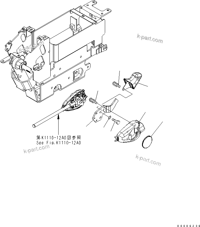 Komatsu parts book diagram for PC650LC-7-M1 S/N 40001-UP: FLOOR FRAME (LEVER KNOB)