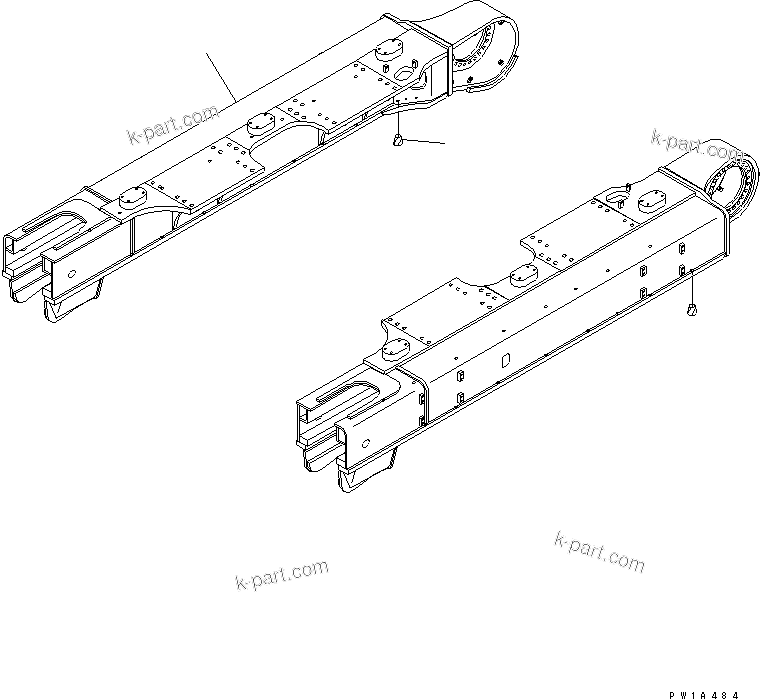 Komatsu parts book diagram for PC650LC-7-M1 S/N 40001-UP: TRACK FRAME (QUARRY SPEC.) (LC) (R.H.)