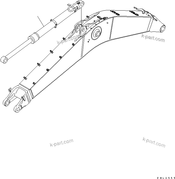 Komatsu parts book diagram for PC650LC-7-M1 S/N 40001-UP: ARM CYLINDER